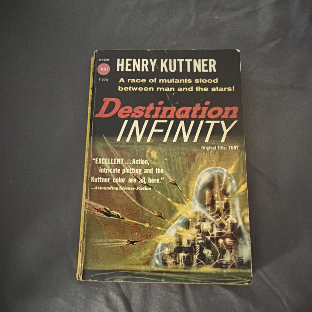 Destination Infinity by Kuttner Avon T-275 1956 1st PB 1st print Powers Cover VG